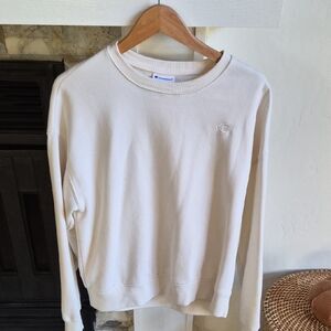 Champion White Sweatshirt, M